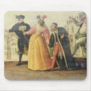 Tapis De Souris Une troupe de Commedia Dell'Arte avant une