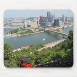 Tapis De Souris Une vue de Pittsburgh du centre de Mt. Washington