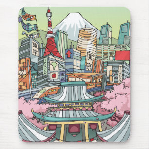 Tapis De Souris Une vue de Tokyo