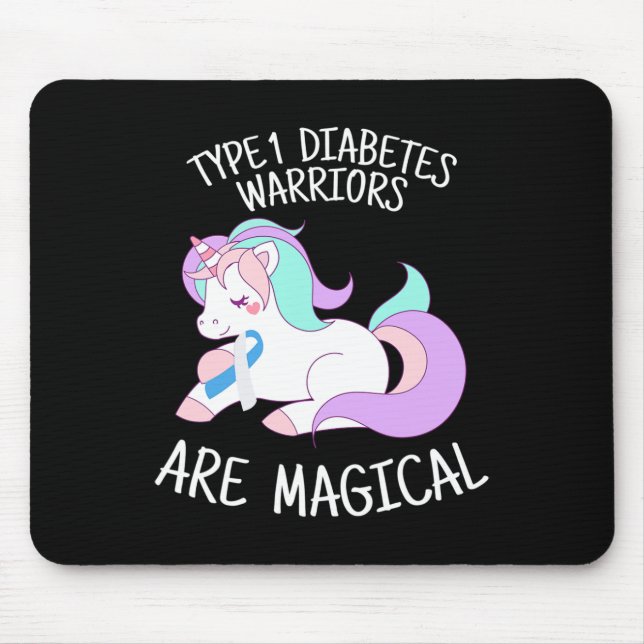 Tapis De Souris Unicorn Diabetes Warrior Gift  (Devant)