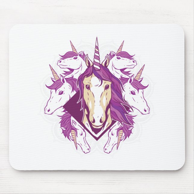 Tapis De Souris Unicorn mandala (Devant)