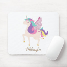 Tapis De Souris Unicorne arc-en-ciel mou