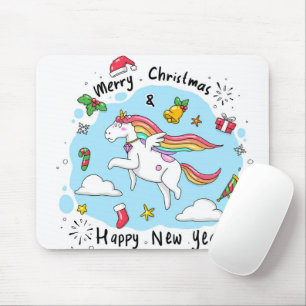 Tapis De Souris Unicorne de Noël
