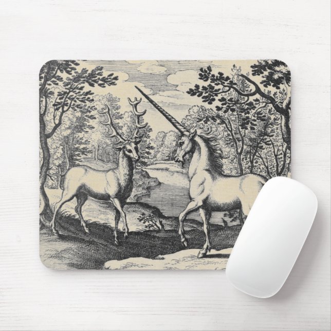 Tapis De Souris Unicorne et Deer Stag (Avec souris)