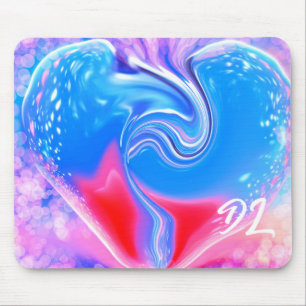 Tapis De Souris Unique Abstrait en marbre coloré Liquide Mousepad