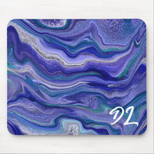Tapis De Souris Unique Abstrait en marbre coloré Liquide Mousepad