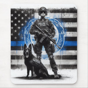 Tapis De Souris Unité de police K9