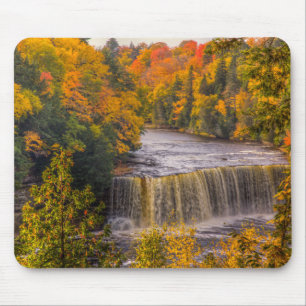 Tapis De Souris Upper Falls avec couleurs d'automne