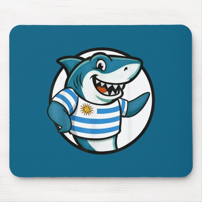 Tapis De Souris Uruguay Flag Shark Funny Uruguayan  (Devant)