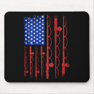 Tapis De Souris Us Drapeau Patriotique Pêche Cadeaux 4 juillet Des