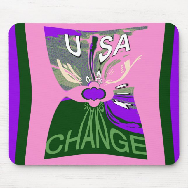 Tapis De Souris USA Change Art Print (Devant)