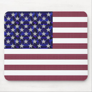 Tapis De Souris USA Drapeau Gemstone Art