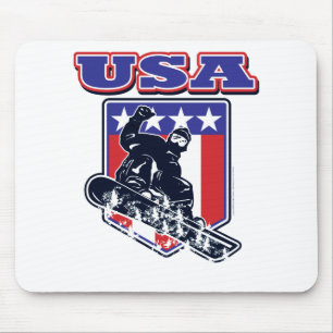 Tapis De Souris USA Snowboard