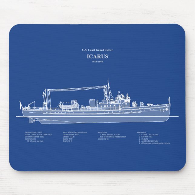 Tapis De Souris USCG Cutter Icarus wpc-110 - ABD (Devant)