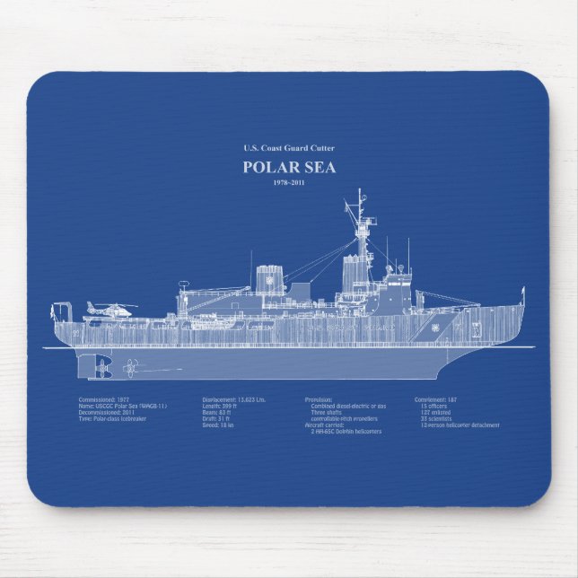 Tapis De Souris USCG Cutter Polar Sea wagb-11 - ABD (Devant)