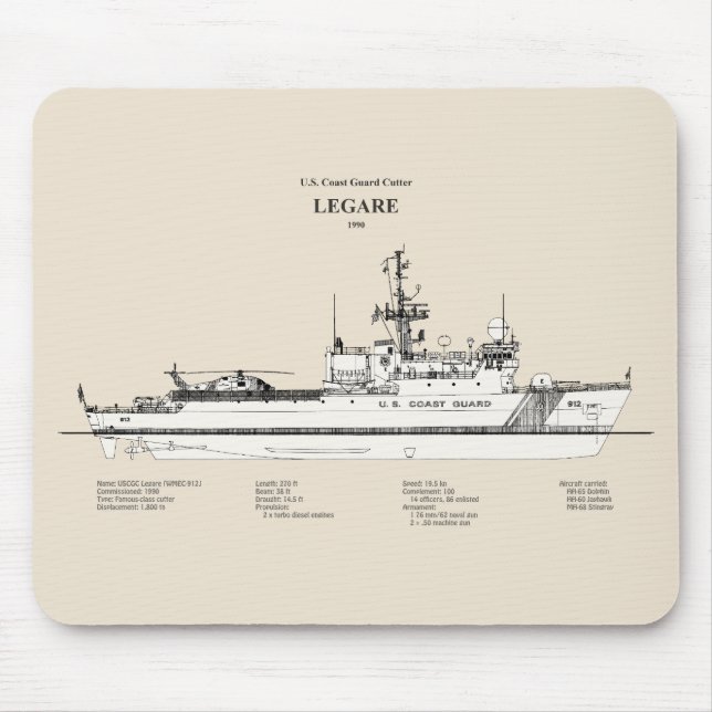 Tapis De Souris USCG Legare wmec-912 - SBD (Devant)