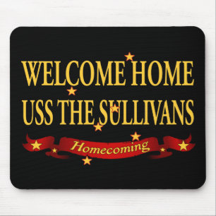 Tapis De Souris USS à la maison bienvenu le Sullivas