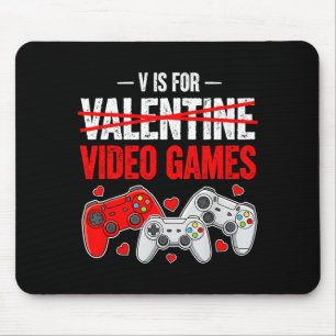 Tapis De Souris V est pour jeu vidéo drôle de la Saint-Valentin Ga