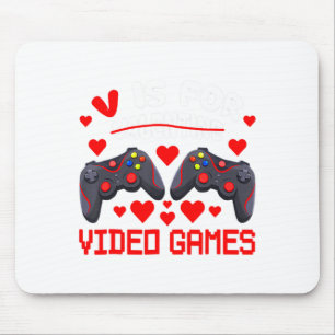 Tapis De Souris V est pour les jeux vidéo drôle Saint Valentin Gam