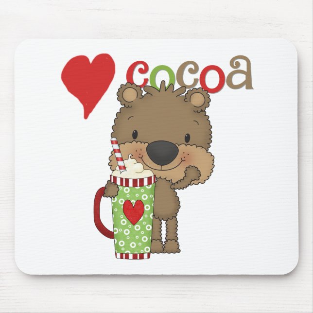 Tapis De Souris Vacances d'amour de cacao d'ours (Devant)