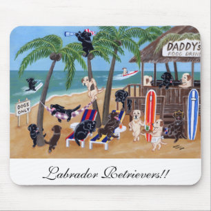 Tapis De Souris Vacances d'été d'île Labradors