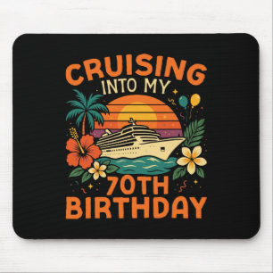 Tapis De Souris Vacances sur un bateau de croisière 70e anniversai