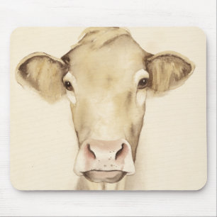 Tapis De Souris Vache aux animaux   de grange d'aquarelle