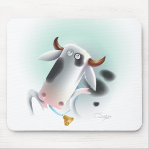 Tapis De Souris vache avec la cloche