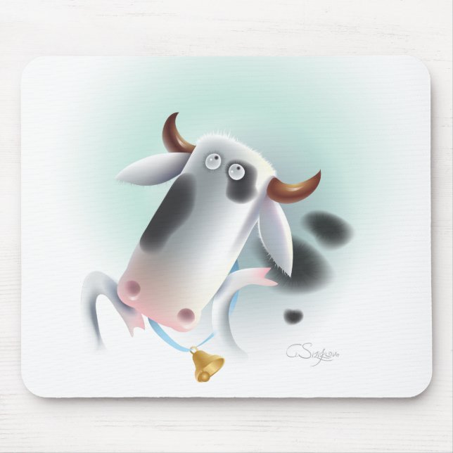 Tapis De Souris vache avec la cloche (Devant)