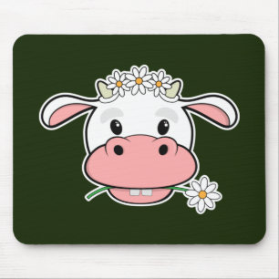 Tapis De Souris Vache de dessin animé mignonne Souris de ferme K