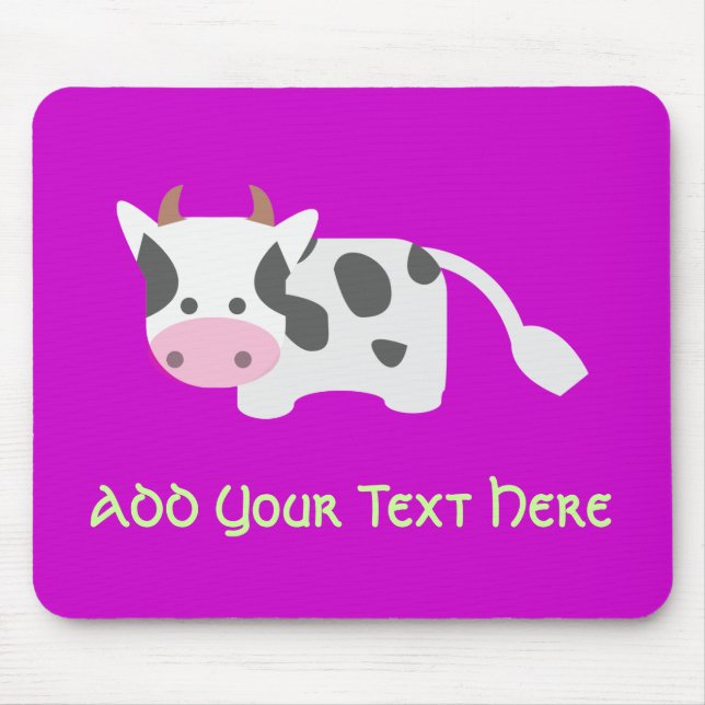 Tapis De Souris Vache mignonne et adorable (Devant)