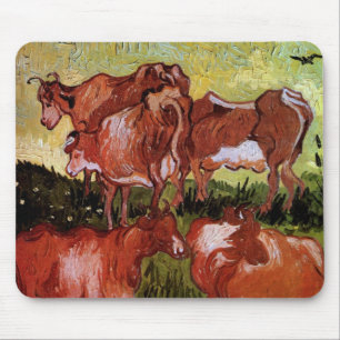 Tapis De Souris Vaches (d'après Jordaens) par Vincent van Gogh