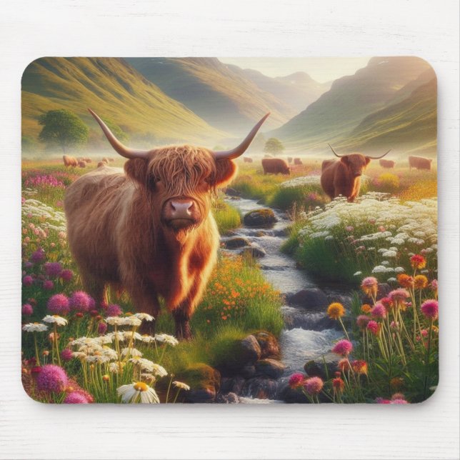 Tapis De Souris Vaches Highland (Devant)