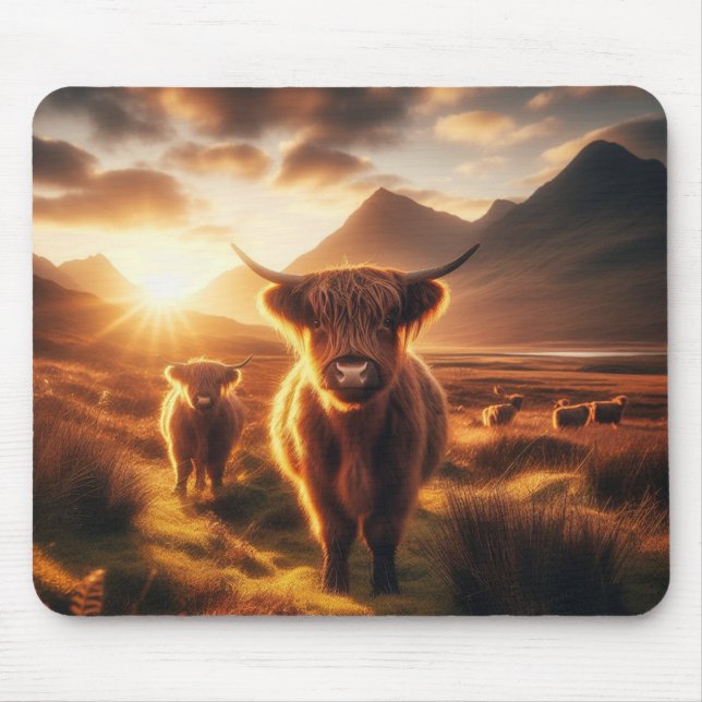 Tapis De Souris Vaches Highland (Devant)