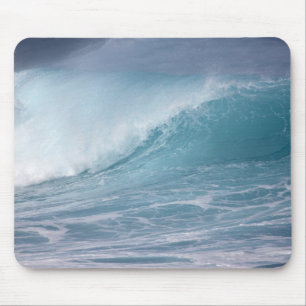 Tapis De Souris Vague bleue s'écrasant, Maui, Hawaï, États-Unis 2