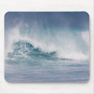 Tapis De Souris Vague bleue s'écrasant, Maui, Hawaii, États-Unis 3