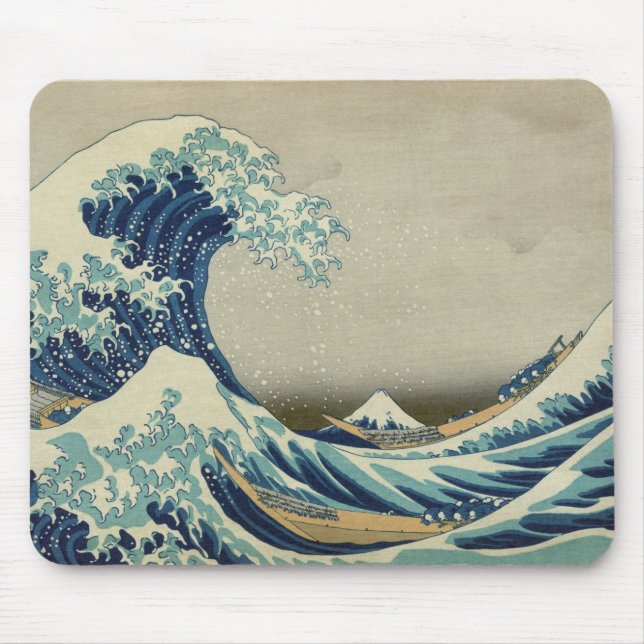 Tapis De Souris Vague de Kanagawa par Katsushika Hokusai (Devant)