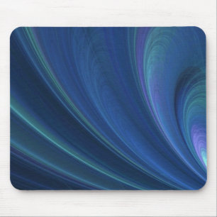 Tapis De Souris Vagues de sable molles bleues et vertes