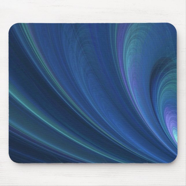 Tapis De Souris Vagues de sable molles bleues et vertes (Devant)