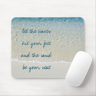 Tapis De Souris Vagues de surf océaniques bleu turquoise inspirant