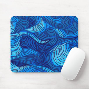 Tapis De Souris Vagues d'eau bleu turquoise Abstraite  