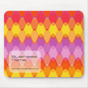 Tapis De Souris Vagues Magenta Zig Zag Lumineuses Motif Abstrait M