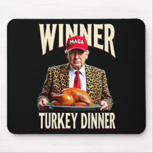 Tapis De Souris Vainqueur du dîner Turquie Dîner Drôle Trump