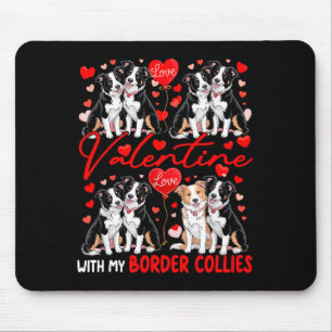 Tapis De Souris Valentin Avec Mes Costumes De Couple De Border Col