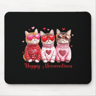 Tapis De Souris Valentine Chat Happy Meowentines Cœur Saint-Valent
