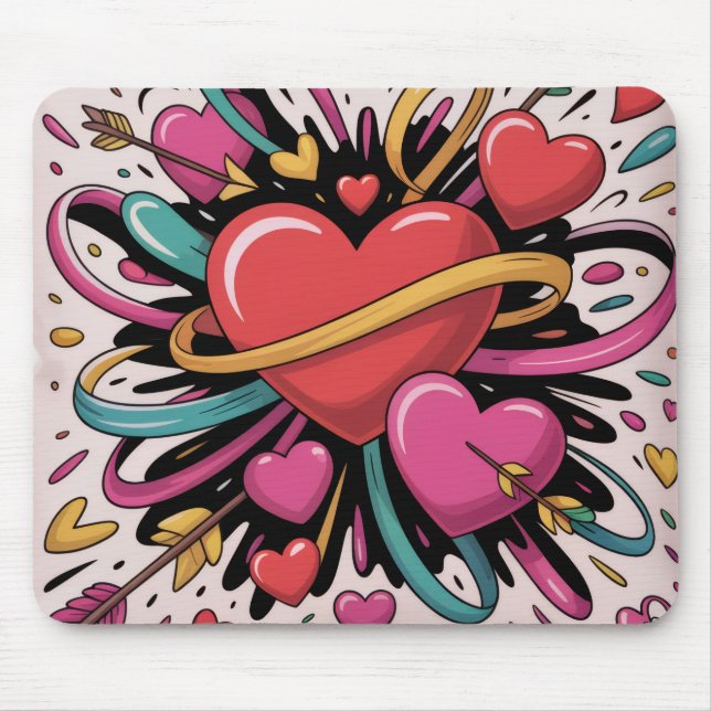 Tapis De Souris Valentine’s Day Mousepad | Romantic (Devant)