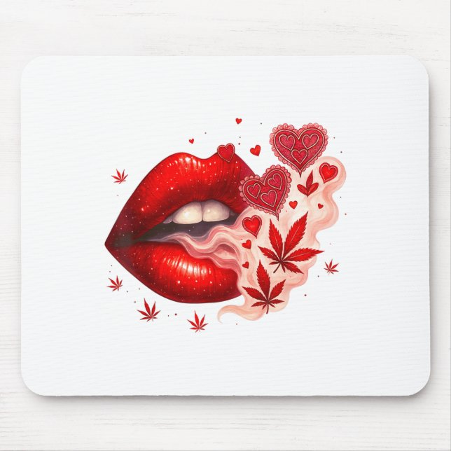 Tapis De Souris Valentine’s Day Weed Lover Stoner Babe  (Devant)