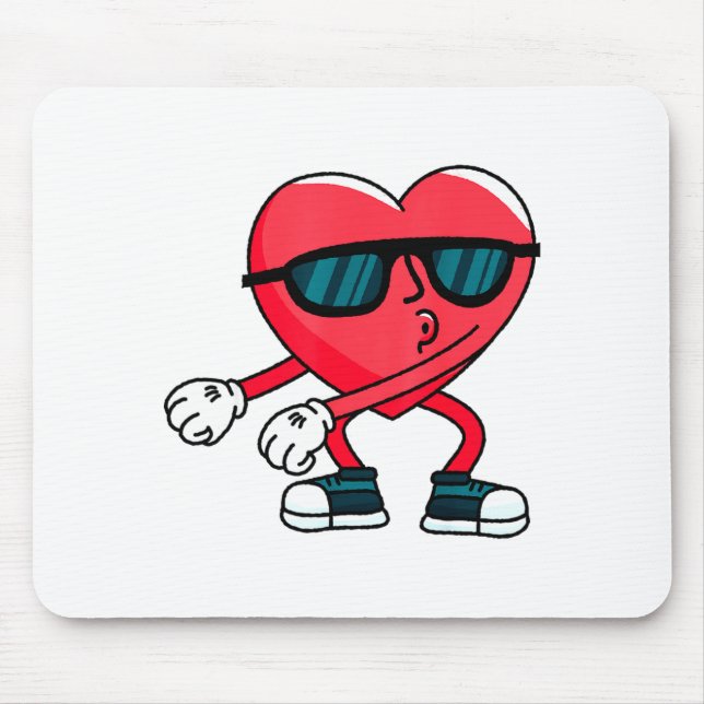 Tapis De Souris Valentines Day Dancing Heart  (Devant)