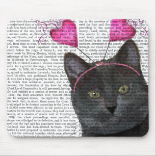 Tapis De Souris Valentines de chat noir