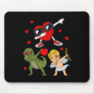 Tapis De Souris Valentines Jour Dabbing Coeur Et Amusant Cupide T